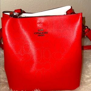 Never used brand new Coach bag 🍒🍒 Cherry Red!! Perfect for the Holidays ‼️🎅🏼